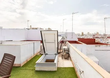 Bright With Ac And Rooftop Terrace In The Heart Of Privatunterkunft Cádiz